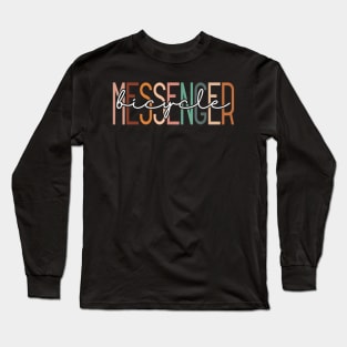 Bicycle Messenger Bike Courier Cyclist Bike Delivery Long Sleeve T-Shirt